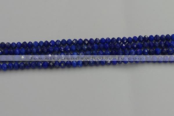 CRB1217 15.5 inches 4*6mm faceted rondelle lapis lazuli beads