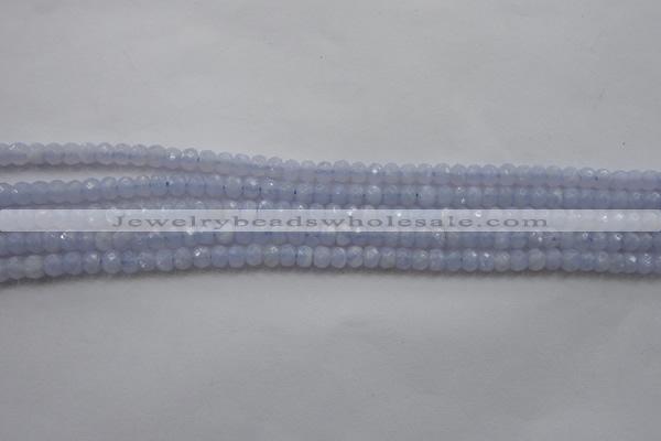 CRB123 15.5 inches 2.5*4mm faceted rondelle blue lace agate beads