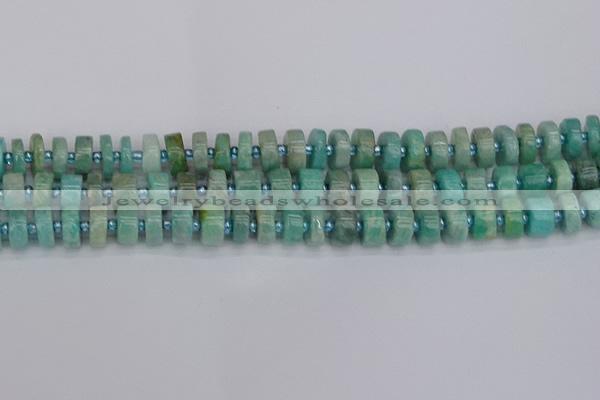 CRB1232 15.5 inches 6*10mm tyre amazonite gemstone beads