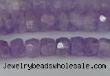 CRB1270 15.5 inches 4*6mm faceted rondelle lavender amethyst beads