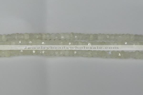 CRB1278 15.5 inches 4*6mm faceted rondelle white moonstone beads