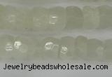 CRB1279 15.5 inches 5*8mm faceted rondelle white moonstone beads