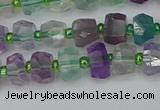 CRB1287 15.5 inches 5*8mm faceted rondelle fluorite beads