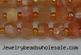 CRB1290 15.5 inches 4*6mm faceted rondelle moonstone beads