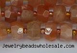 CRB1291 15.5 inches 5*8mm faceted rondelle moonstone beads