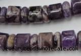 CRB130 15.5 inches 6*12mm & 10*12mm rondelle dogtooth amethyst beads