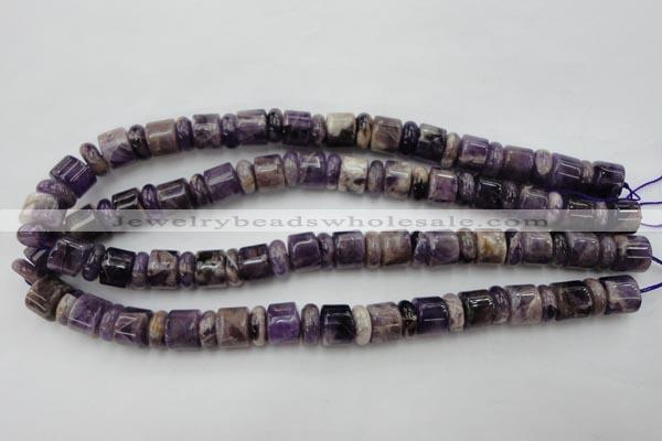 CRB130 15.5 inches 6*12mm & 10*12mm rondelle dogtooth amethyst beads