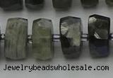 CRB1304 15.5 inches 8*16mm faceted rondelle labradorite beads