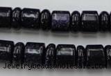 CRB132 15.5 inches 6*12mm & 10*12mm rondelle blue goldstone beads