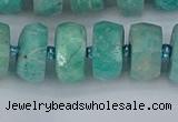 CRB1373 15.5 inches 7*14mm faceted rondelle amazonite beads