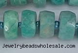 CRB1374 15.5 inches 8*16mm faceted rondelle amazonite beads