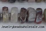 CRB1383 15.5 inches 7*14mm faceted rondelle botswana agate beads