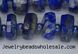 CRB1394 15.5 inches 8*16mm faceted rondelle lapis lazuli beads