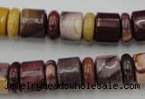 CRB141 15.5 inches 6*12mm & 10*12mm rondelle mookaite jasper beads