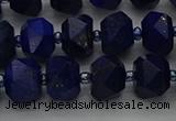 CRB1451 15.5 inches 8*10mm faceted rondelle lapis lazuli beads