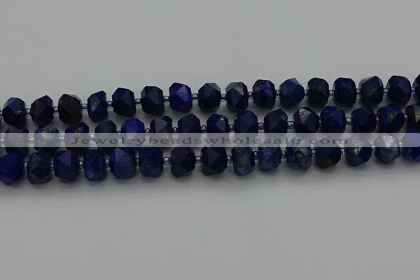 CRB1452 15.5 inches 10*14mm faceted rondelle lapis lazuli beads