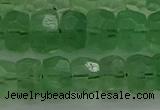 CRB1460 15.5 inches 6*10mm faceted rondelle green fluorite beads