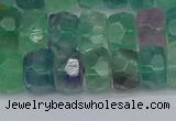 CRB1464 15.5 inches 5*8mm faceted rondelle fluorite beads