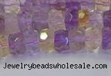 CRB1807 15.5 inches 4*6mm faceted rondelle ametrine beads