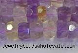 CRB1809 15.5 inches 6*10mm faceted rondelle ametrine beads