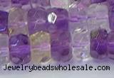 CRB1810 15.5 inches 6*12mm faceted rondelle ametrine beads