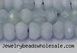 CRB1826 15.5 inches 5*7mm faceted rondelle aquamarine beads