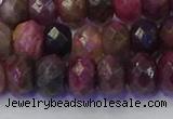 CRB1833 15.5 inches 5*8mm faceted rondelle tourmaline beads