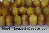 CRB1837 15.5 inches 5*8mm faceted rondelle golden tiger eye beads