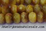 CRB1838 15.5 inches 6*10mm faceted rondelle golden tiger eye beads