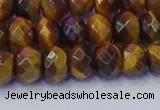 CRB1841 15.5 inches 5*8mm faceted rondelle yellow tiger eye beads