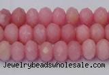 CRB1848 15.5 inches 4*6mm faceted rondelle pink opal beads