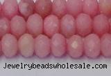 CRB1849 15.5 inches 5*8mm faceted rondelle pink opal beads