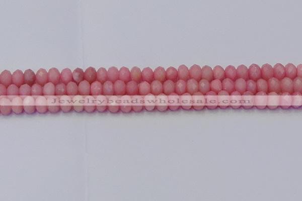 CRB1849 15.5 inches 5*8mm faceted rondelle pink opal beads