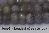 CRB1853 15.5 inches 5*8mm faceted rondelle labradorite beads