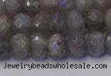 CRB1854 15.5 inches 6*10mm faceted rondelle labradorite beads