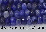 CRB1856 15.5 inches 4*6mm faceted rondelle sodalite beads