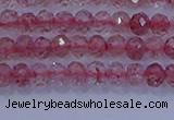 CRB1863 15.5 inches 2*3mm faceted rondelle strawberry quartz beads