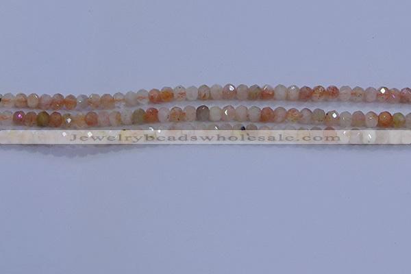 CRB1869 15.5 inches 2*3mm faceted rondelle sunstone beads