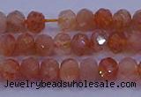 CRB1873 15.5 inches 2.5*4mm faceted rondelle sunstone beads