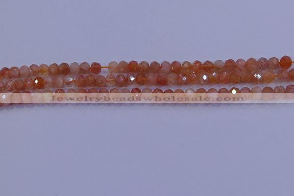 CRB1873 15.5 inches 2.5*4mm faceted rondelle sunstone beads