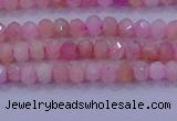 CRB1875 15.5 inches 2*3mm faceted rondelle pink opal beads