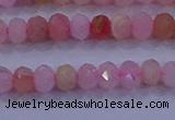 CRB1876 15.5 inches 2.5*4mm faceted rondelle pink opal beads