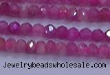 CRB1879 15.5 inches 2.5*4mm faceted rondelle red tourmaline beads