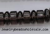 CRB188 15.5 inches 6*16mm – 10*16mm rondelle smoky quartz beads