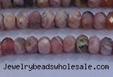 CRB1882 15.5 inches 2.5*4mm faceted rondelle rhodochrosite beads