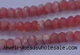 CRB1884 15.5 inches 2*3mm faceted rondelle rhodochrosite beads