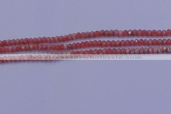 CRB1884 15.5 inches 2*3mm faceted rondelle rhodochrosite beads