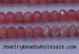 CRB1885 15.5 inches 2.5*4mm faceted rondelle rhodochrosite beads