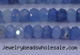 CRB1891 15.5 inches 3*5mm faceted rondelle aquamarine beads