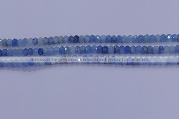 CRB1891 15.5 inches 3*5mm faceted rondelle aquamarine beads